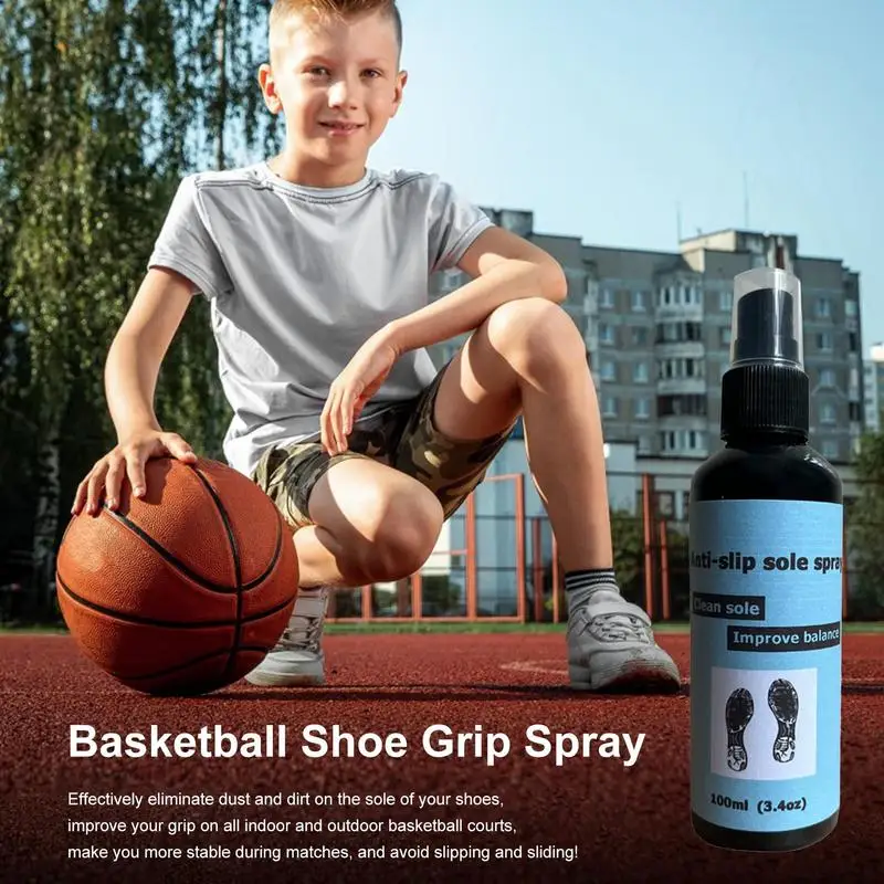 Griffspray für Basketballschuhe, 100 ml, rutschfeste Sohlenspray, Basketballschuhsohle, Spray, Sohlenverstärker, schützt die Sohlen