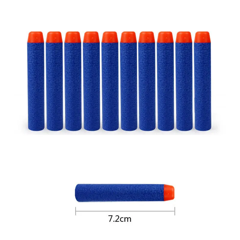 Nerf Bullets EVA 소프트 중공 구멍 헤드 7.2cm Nerf Blasters 용 Nerf 장난감 총 액세서리 용 리필 총알 다트