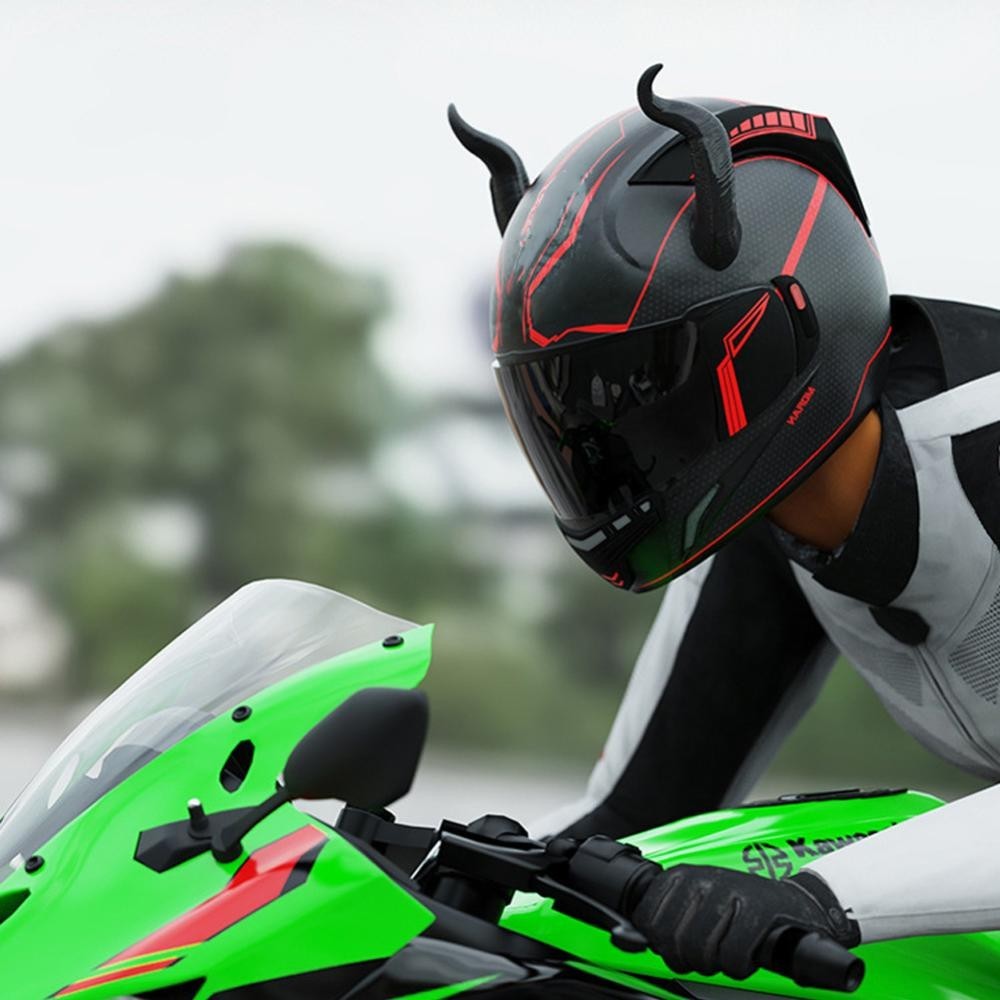2 pçs decoração do capacete da motocicleta chifres do diabo estilo acessórios do capacete de moto adesivos estilo cosplay com otário
