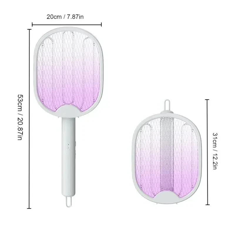 1pc Neue Moskito Mörder Lampe USB Aufladbare Elektrische Faltbare Moskito Mörder Schläger Fliegen Klatsche 3000V Abweisende Lampe