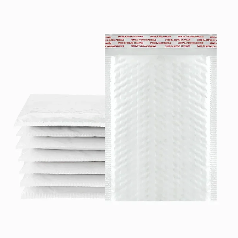 ขายส่ง10-50Pcs Bubble ซองสีขาวโฟมการจัดส่งกระเป๋า Poly Bubble Mailers Pad Self Seal ถุงบรรจุ11ซม.15ซม.23ซม.