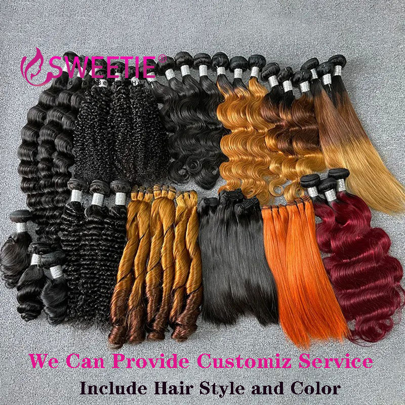 12A Birmanese Pix Riccioli Fasci di capelli umani Offerte Vietnamese Raw Capelli umani vergini Fasci di tessuto Fasci di capelli ricci a spirale dell'oceano