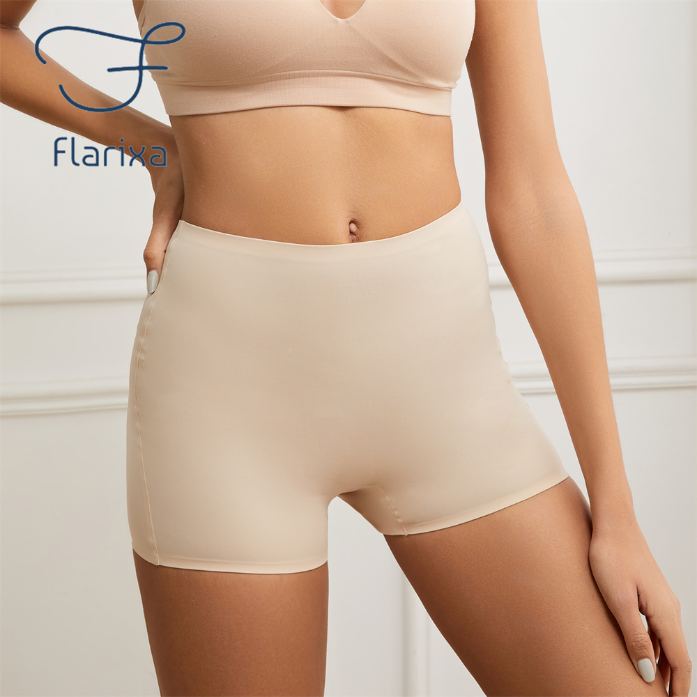 Flarixa Naadloze Vrouwen Boxer Slips Boyshorts Voor Vrouwen Anti Chafing Shorts Vrouwen Hoge Taille Boy Shorts Slip Ondergoed