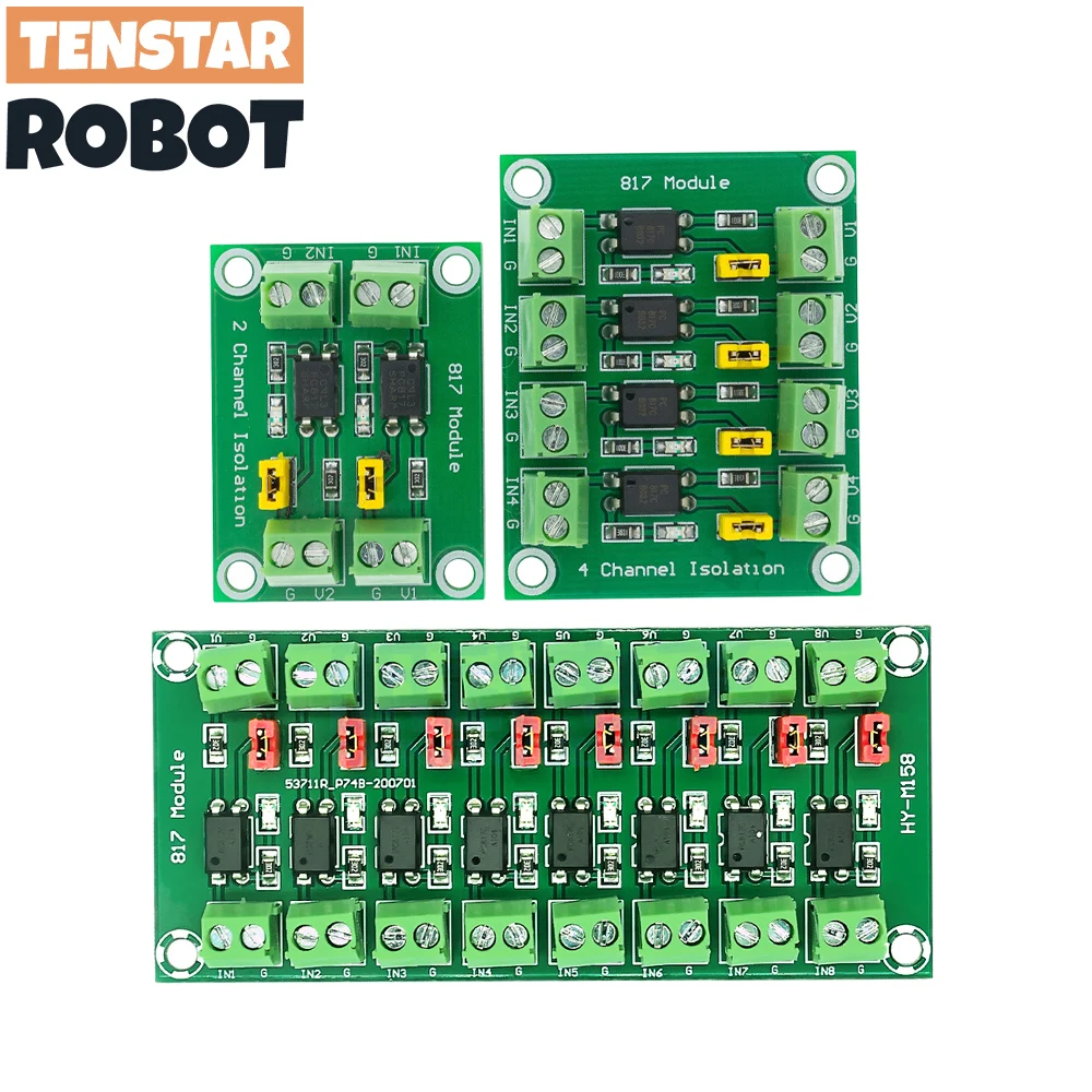 PC817 Modulo adattatore convertitore di tensione scheda di isolamento accoppiatore ottico a 2/4/8 canali Modulo isolato fotoelettrico driver 3.6-30V