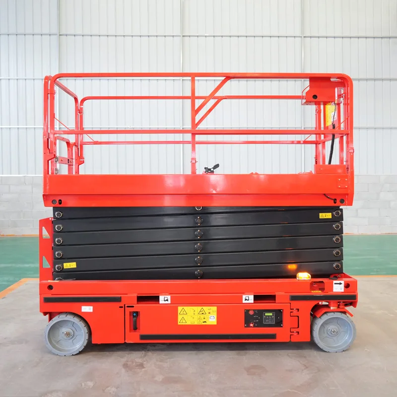 Producto novedoso, plataforma elevadora de tijera hidráulica autopropulsada, trabajo aéreo al aire libre, elevador móvil, andamio, mesa elevadora de almacén
