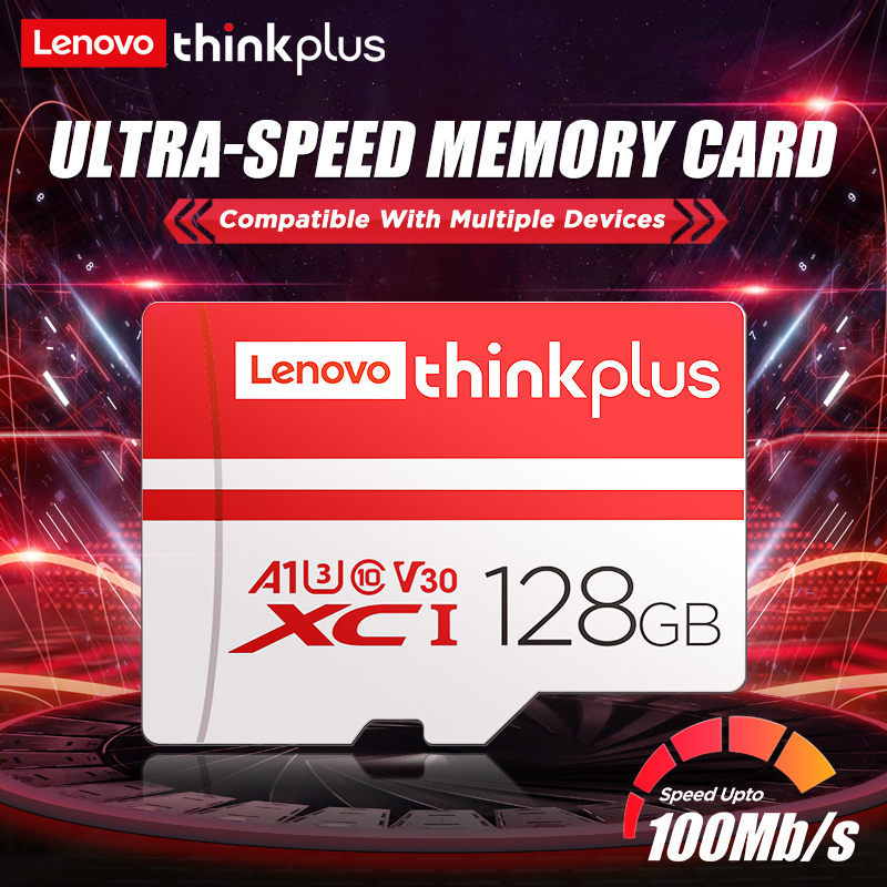 Thinkplus mini cartão sd classe 10 tf cartão flash 32gb-256g cartão de memória para o telefone móvel pc alto-falante câmera hd interruptor de jogo para lenovo