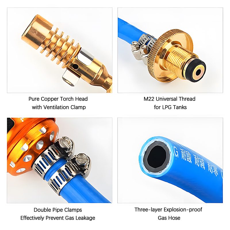 Antorcha de soldadura por llama, herramienta de soldadura de aluminio y cobre, soplete de Gas propano licuado para soplador de soplete de Gas de fusión de metales preciosos