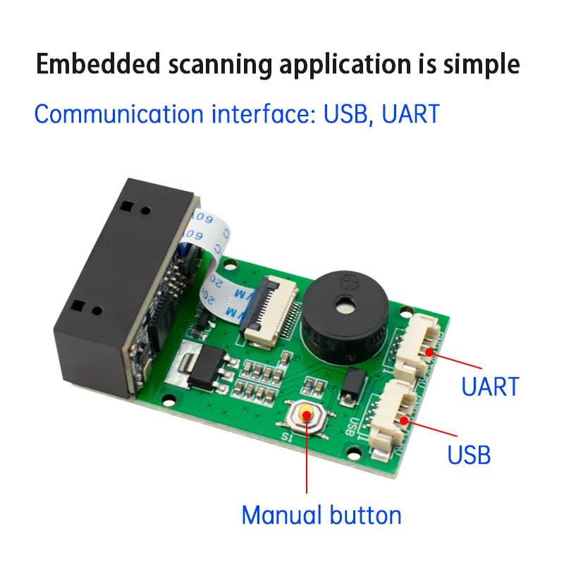 Lettore del modulo scanner di codici QR per scanner di codici a barre USB UART GM67 1D/2D