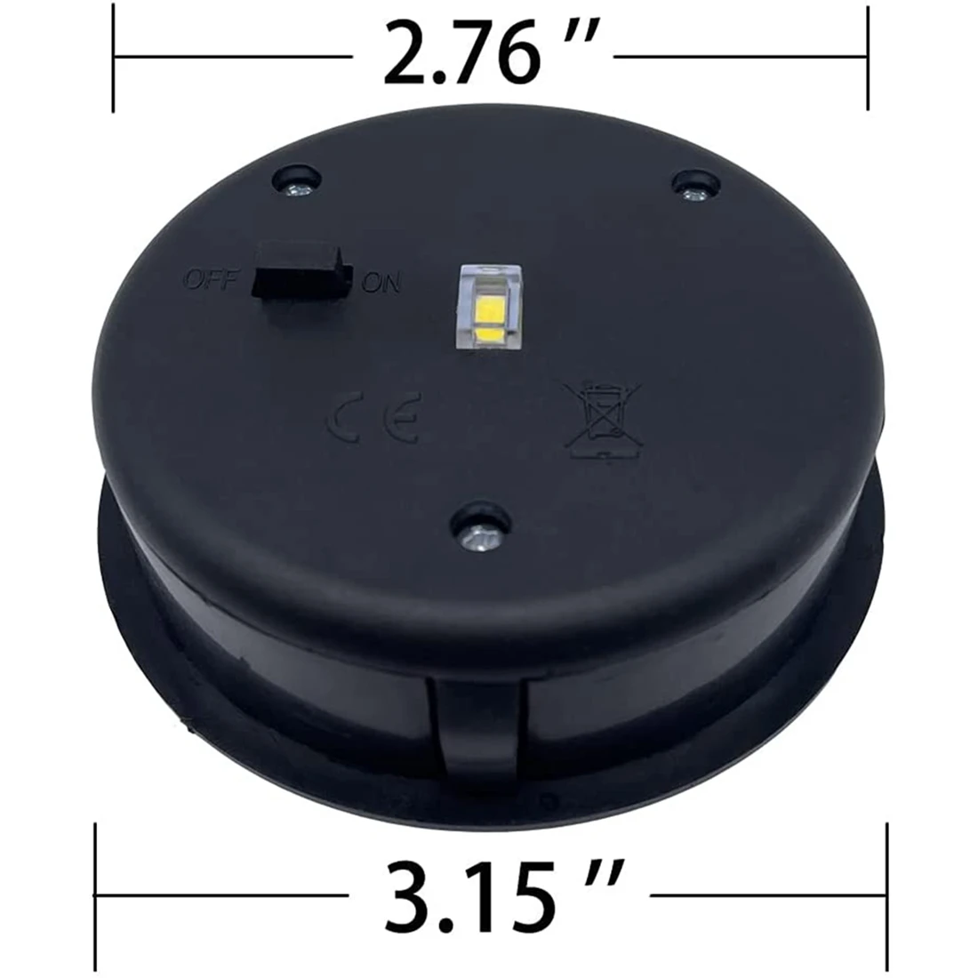 HCJD 2er-Pack Solarleuchten-Ersatzoberteil für Laternen, wasserdichte runde Solarlaternen-Ersatzzubehör (3,15 Zoll)