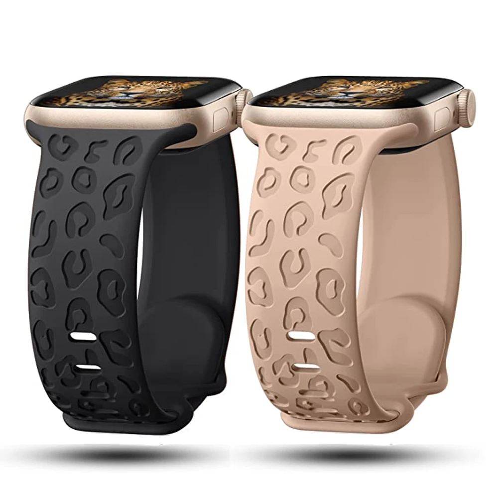 Straps For Apple Watch Band 45mm 44mm 46mm 42mm 41mm 40mm 49mm Engraved correa bracelet iwatch series 11 ultra3 9 10 7 se 6 8 5