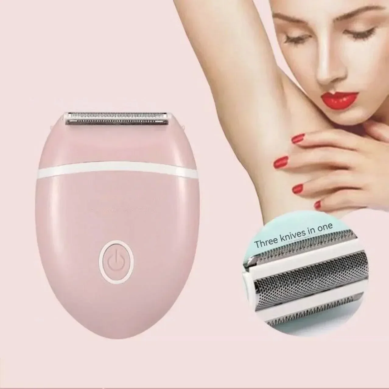 Trimmer per macchina per la depilazione per donna Punta del coltello Impermeabile per tutto il corpo Lavabile per ascelle Capelli e peli delle gambe senza macchie nere