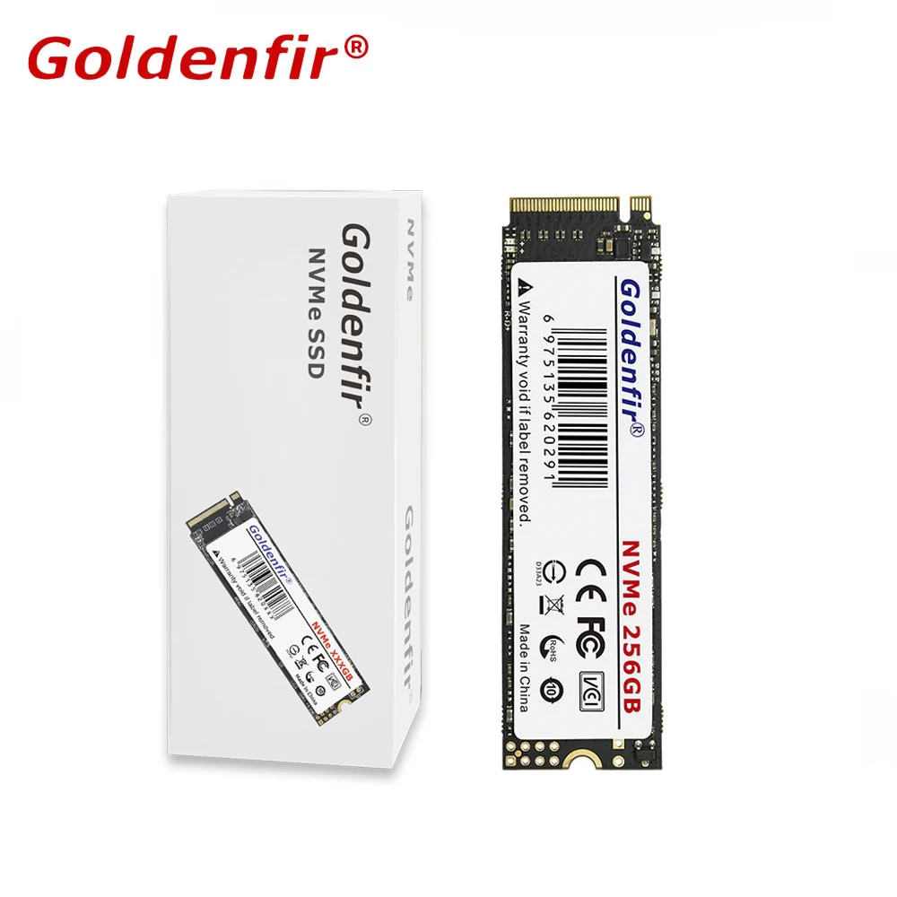 M2 SSD NVMe 256GB Goldenfir M.2 PCIe 128GB 120GB 512GB 1T disco duro interno 2280 para ordenador portátil de escritorio TLC/QLC