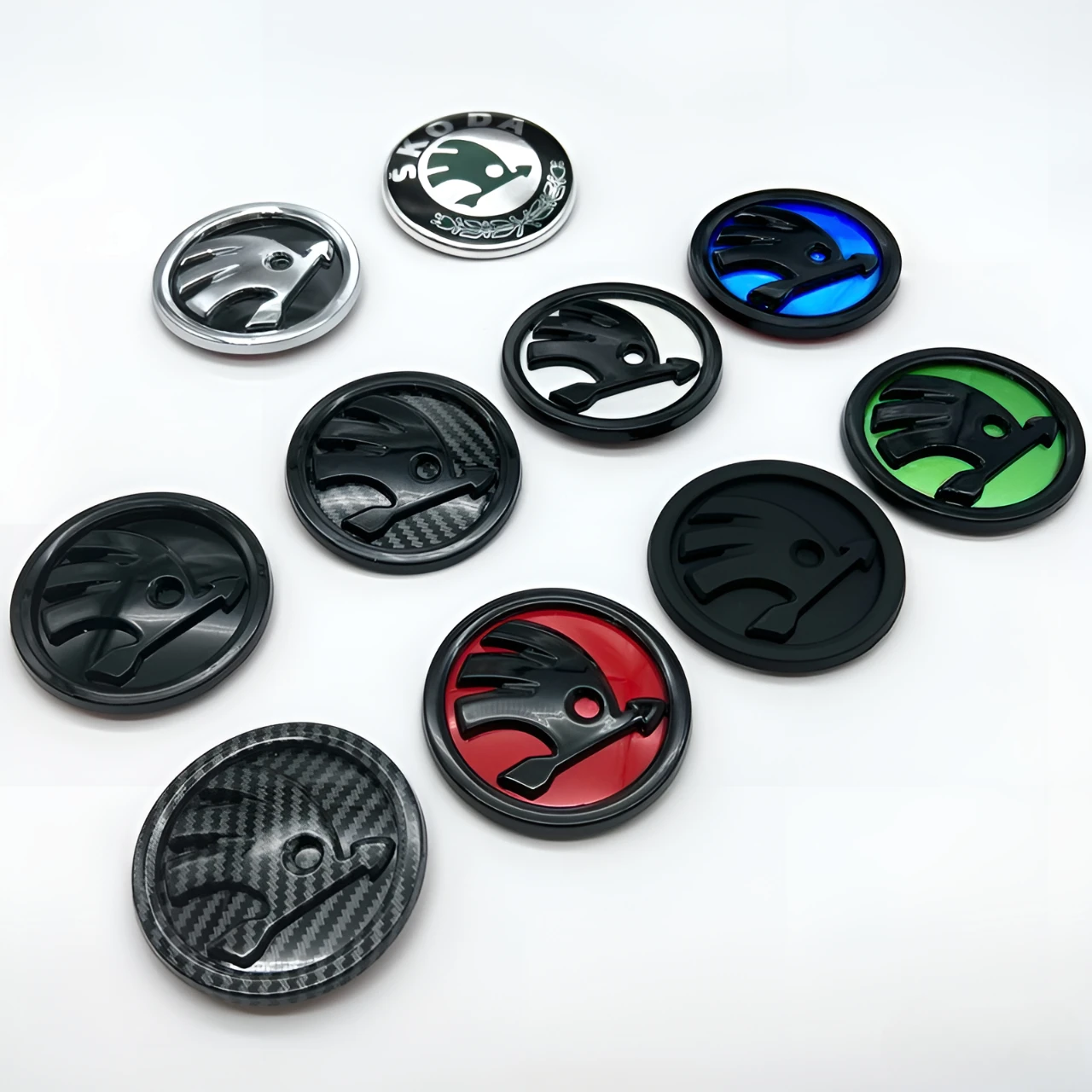 80 мм 90 мм 100 мм значок с логотипом автомобиля, передняя решетка автомобиля, эмблема заднего багажника для Skoda Octavia Rapid Fabia A7 Superb KAMIQ VRIS, аксессуары