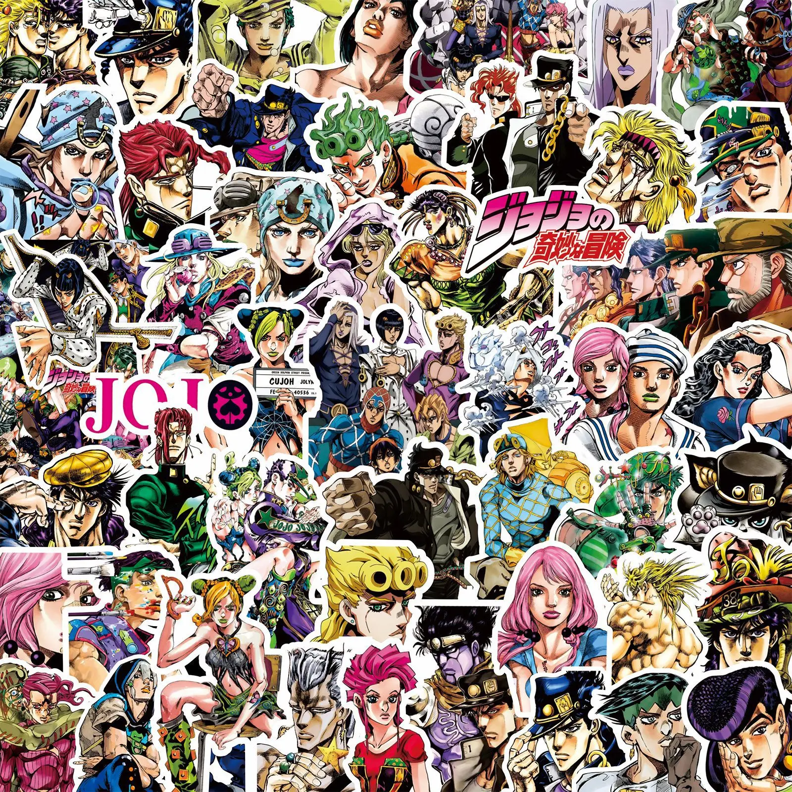 77/82/159PCS Kujo Jotaro Anime Adesivi JoJo Bizarre Adventure Adesivo Higashikata Josuke Bruno Buccellati Cartoon Decalcomanie