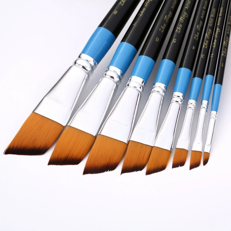 พู่กัน แปรงทาสีอะคริลิก แปรงทาสีปลายละเอียดสำหรับแปรงทาสีสีน้ำ F19E