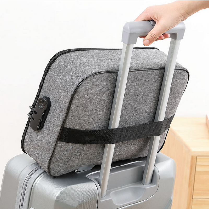 Grande Capacidade Multi-Layer Document Storage Bag, Passport Pasta com Bloqueio, File Organizer, Document Case, Tickets, Home, Viagem