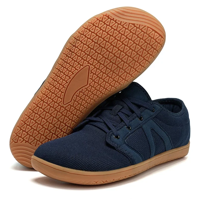 ผู้ชาย Minimalist Barefoot รองเท้าผ้าใบกว้าง Fit Zero Drop Sole ที่เหมาะสมที่สุดผ่อนคลาย Men's Cross Trainer Barefoot รองเท้ากว้าง Toe กล่อง