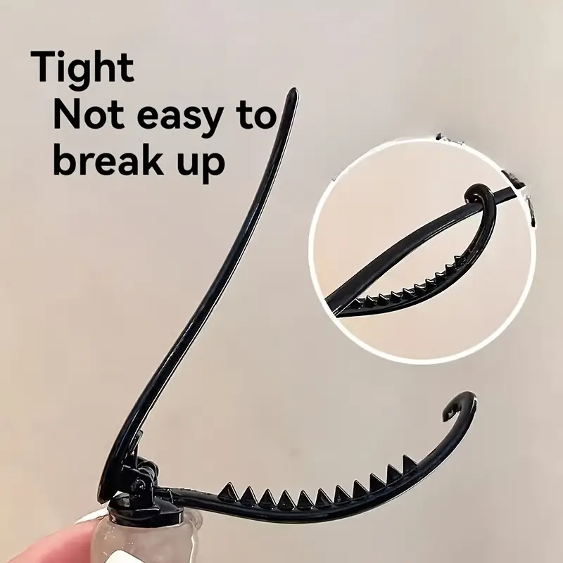 Vintage Kaffee-Acryl-Perlen-Haifisch-Clip, French Twist, rutschfest, mehrfarbig, weiblich – nur, Frauentagsgeschenk ist bevorzugt!