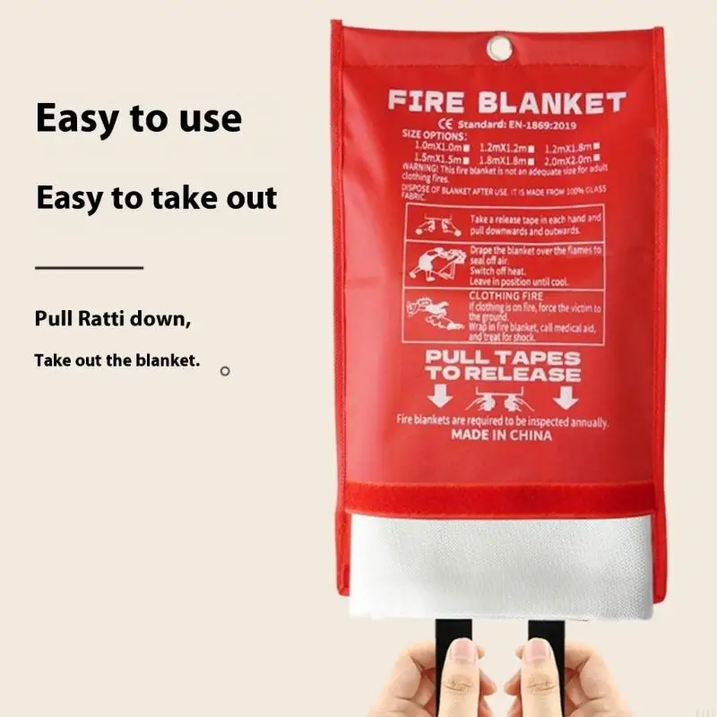 Emergency Blanket 2Pcs Suppression for Kitchen, Home, Fiberglass Blanket, 3.9Ft 4.9Ft 5.9Ft 6.5Ft K1KF
