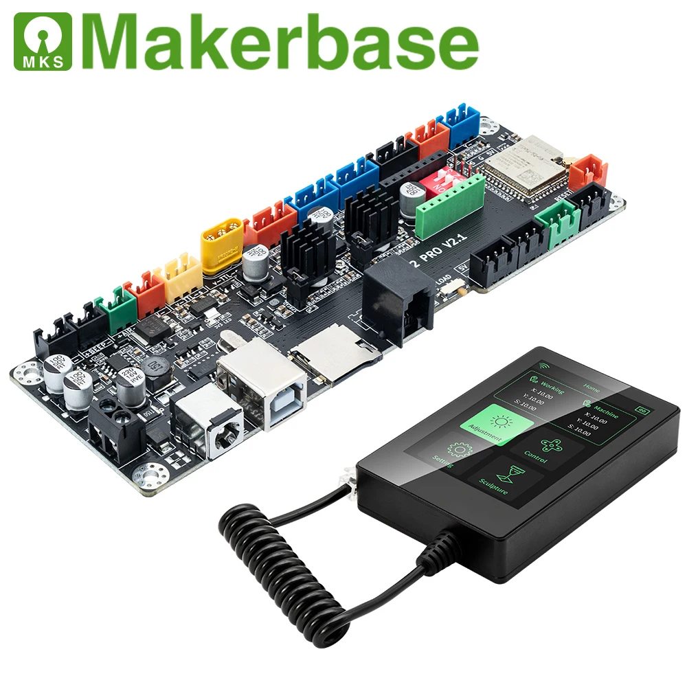 Makerbase MKS LS ESP32 PRO Материнская плата с Wi-Fi управлением сенсорным экраном TMC2209 драйвер для двух деревьев фотосессия/10 PRO лазерный гравер детали