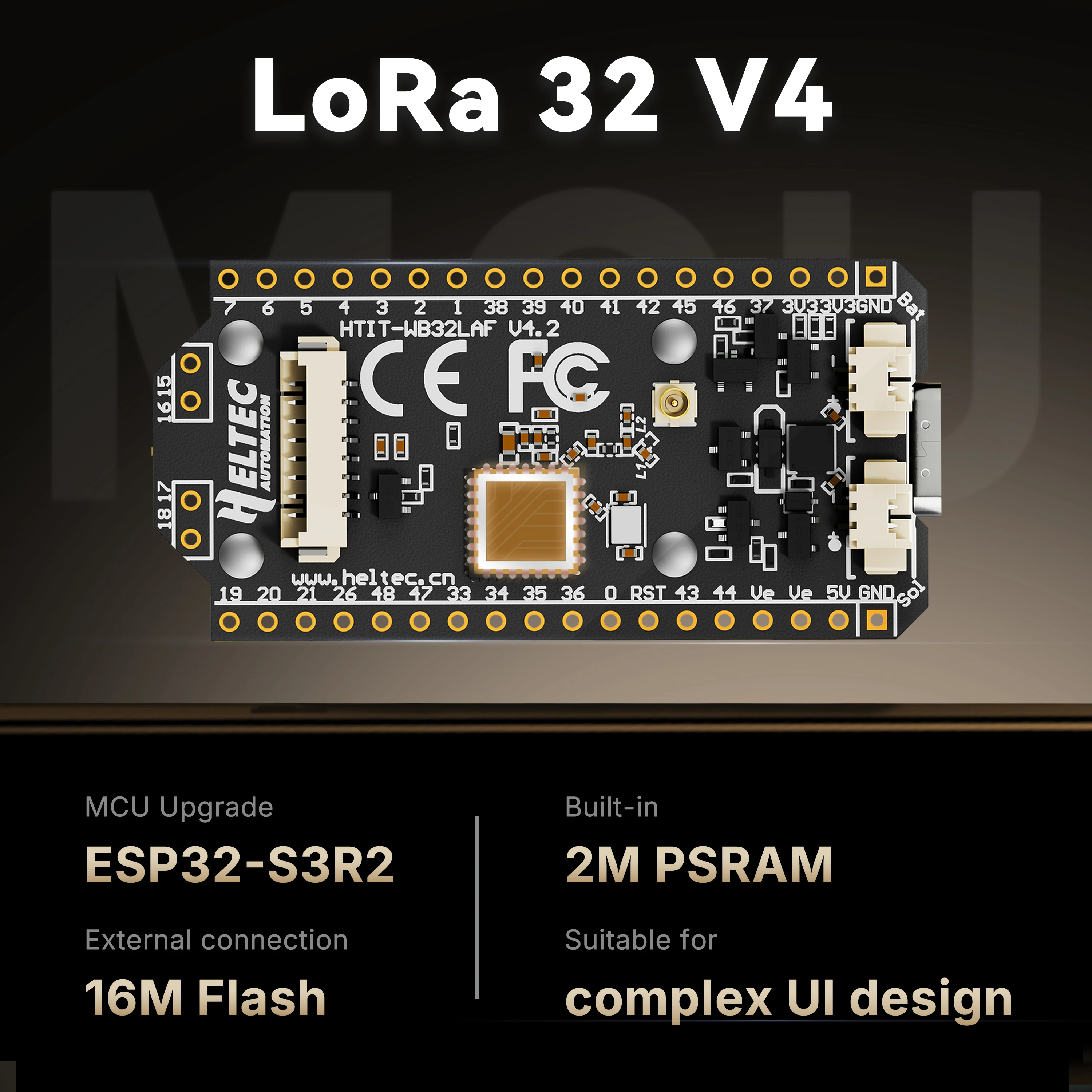 Новый месталастичный Heltec V4 0,96 дюйма OLED на солнечной энергии LoRa 32 Dev-Board GPS ESP32 SX1262 WiFi BLE малой мощности для Arduino IoT