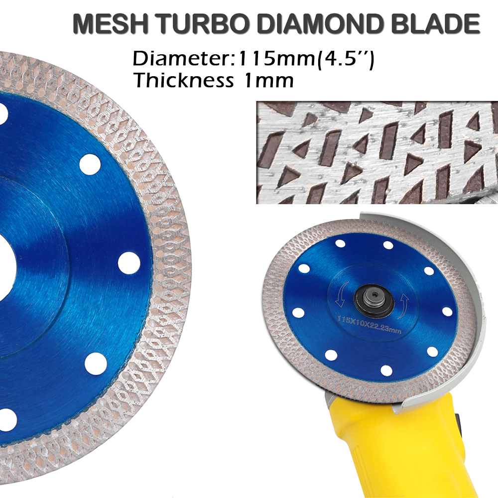 Cutting Saw Blade 115/125mm Diamond Saw Blade For Porcelain Tile Ceramic Dry/Wet Cutting Disc Saw Blade Angle Grinder Tools