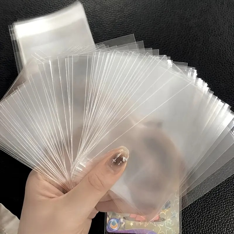 Buste per carte durevoli e trasparenti premium da 100 pezzi, coperture protettive morbide, ideali per carte collezionabili e conservare carte da gioco
