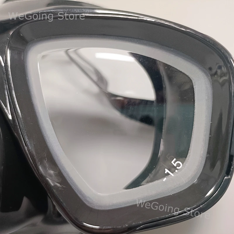 Tempered Glass Diving Goggles with Prescription Lens Corrective Swim Mask with Power Ranges from -1.5 to -8.0 for Short Sighted