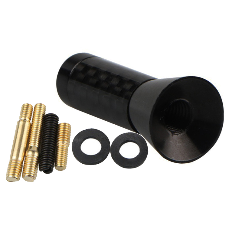 3,5 cm gloednieuwe zwarte schroef metalen korte stompe mast antenne auto styling dakantenne verbeterd signaal auto-accessoires