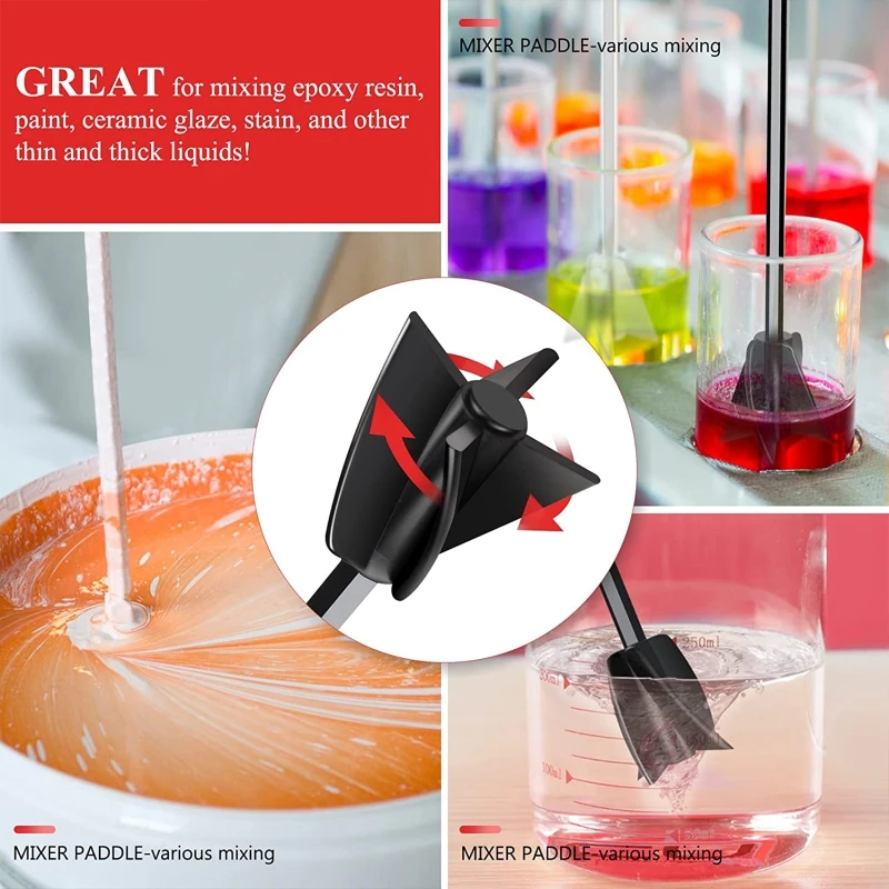 สี,เรซินอีพ็อกซี่,โคลน Power Blade Mixer เครื่องมือเจาะสำหรับผสม1.4 "พลาสติก Paddle เปลี่ยนเรซิ่น Mixer สิ่งที่แนบมา124A
