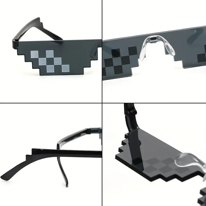 Pixelated โมเสกแว่นตาใหม่โมเสคแว่นตาคู่ Cool ตลกแว่นตาปาร์ตี้ Pixel แว่นตา Party Photo Prop แว่นตา