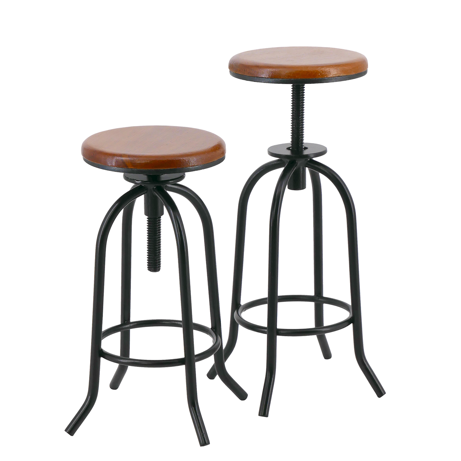 1/6 인형 집 모델 가구 액세서리 미니 모델 금속 바 의자/식당 의자(조절 가능한 높이(10.7cm~14cm))