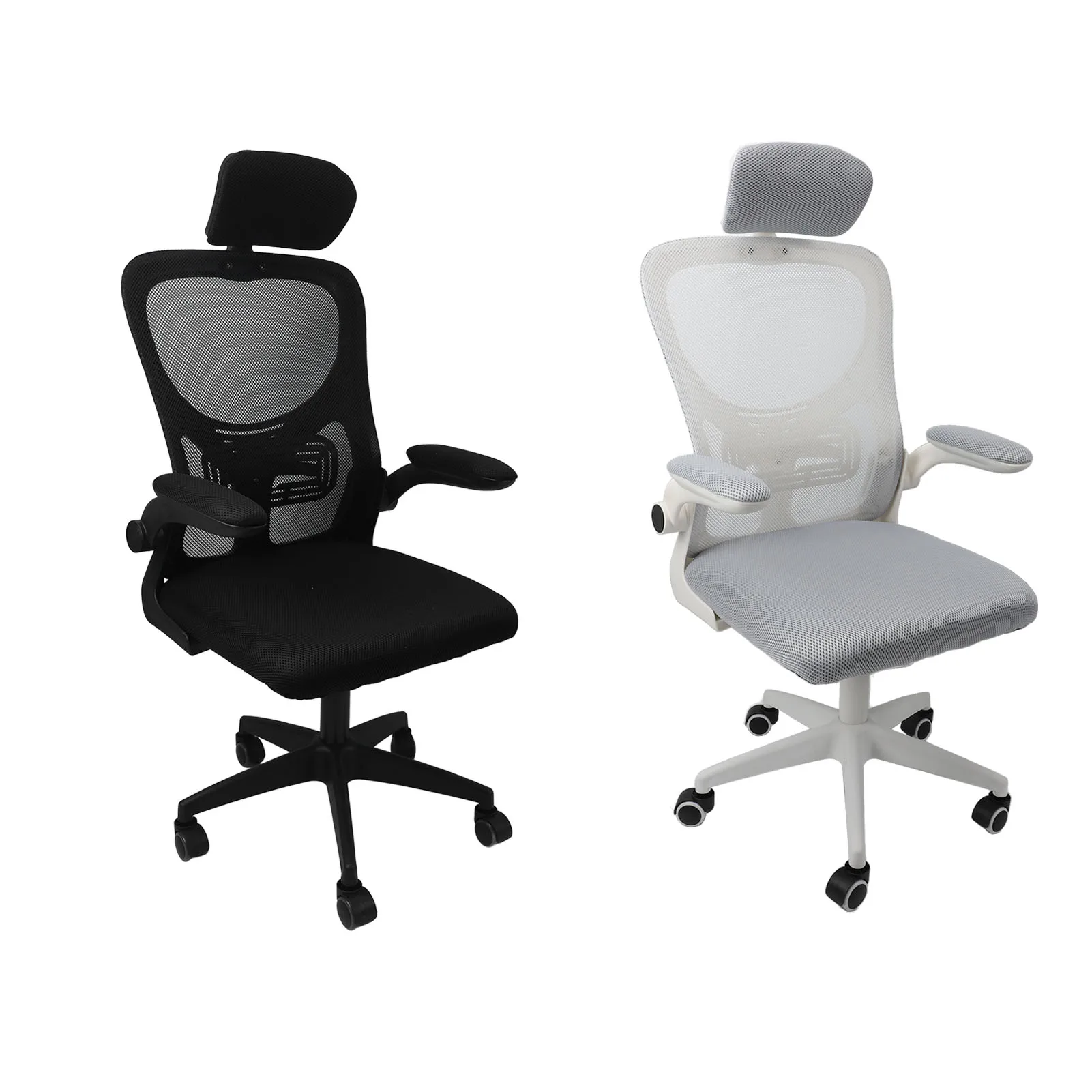 Office Chair Mesh High Back Desk Chair with Lumbar Support 3D Headrest 90 Degree Rotating Armrests Wheels Comfortable Gaming Cha
