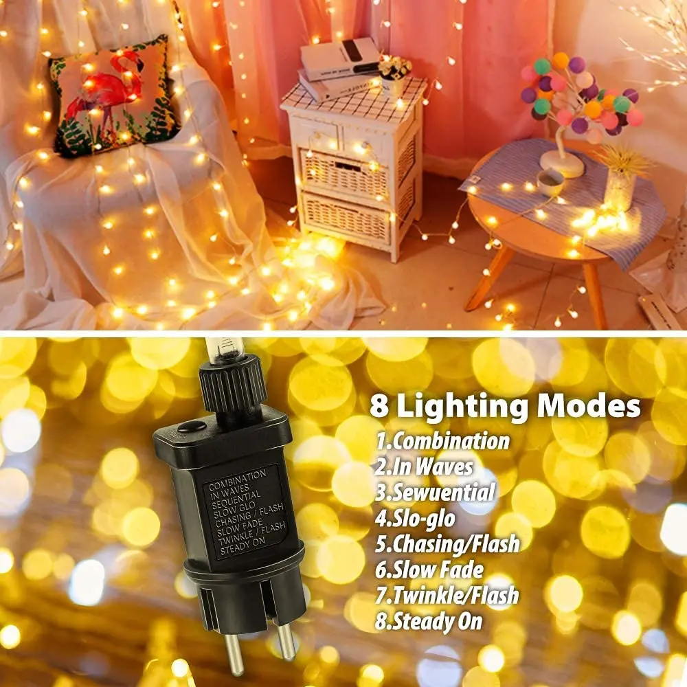LED Weihnachten Lichterketten wasserdicht 10m-100m 8 Modi 24V-36V Urlaub Hochzeits feier String Dekor für Beleuchtung Feier
