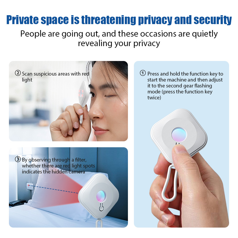 Détecteur Anti-espion sans fil, caméra infrarouge Portable, Protection de sécurité, dispositifs cachés Anti-regard, détecteur de bogues