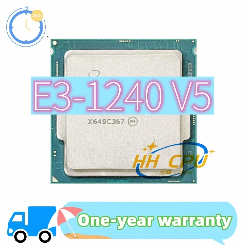 Xeon-E3-1240 usado, v5, E3, 1240v5, E3, 1240, v5, 3,5 GHz, 80W, LGA 1151