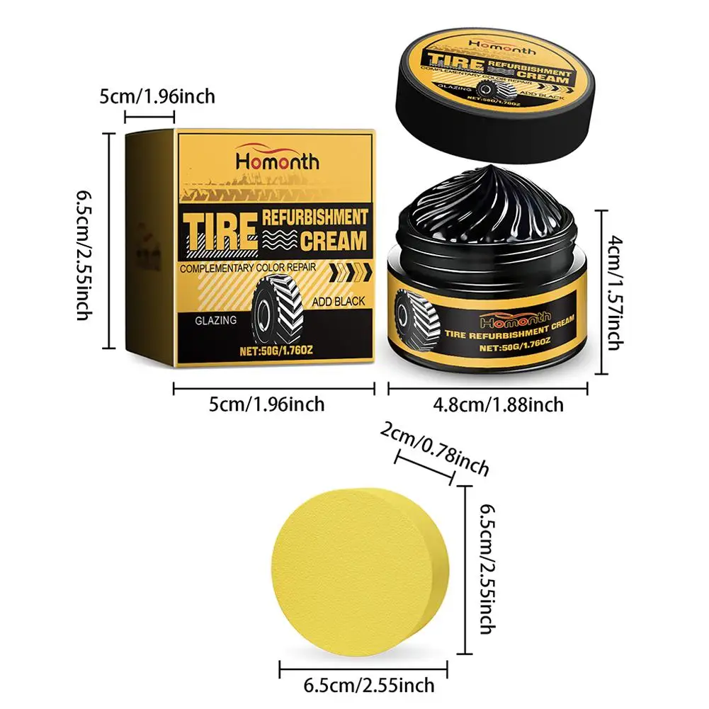 Auto-Reifenpolierpaste. Reifengummi-Anti-Aging, wasserdichtes Antifouling-Schutzdichtmittel. Glanzendes hydrophobes Beschichtungsgleitmittel