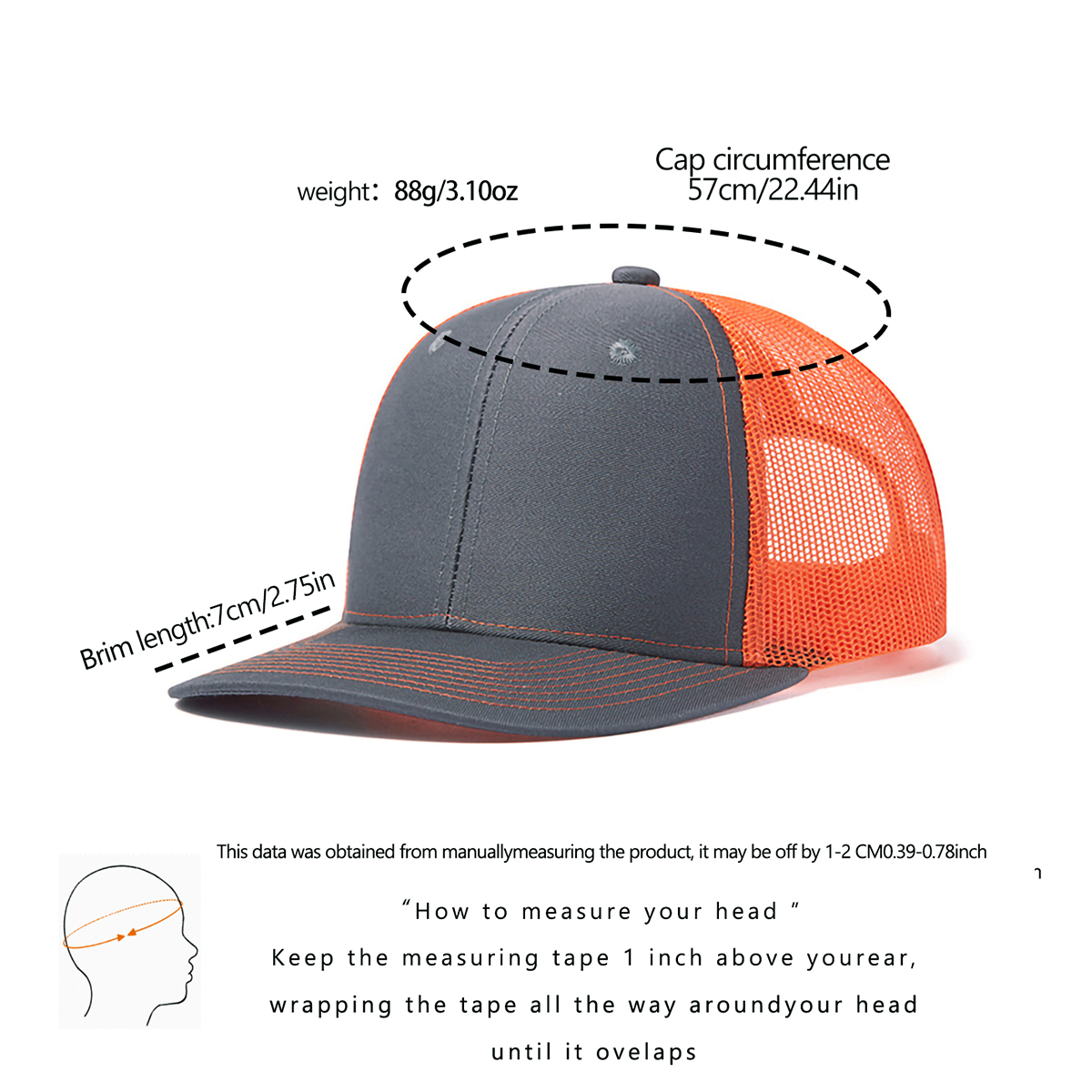 Gorra de béisbol transpirable de malla para hombre y mujer de verano, gorra de béisbol no estructurada de corte bajo, ajustable