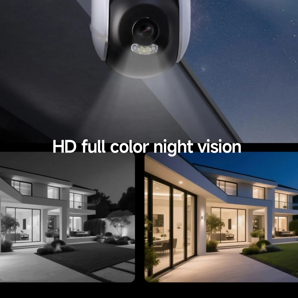 New Xiaomi Outdoor Camera 4 Dual Lens 5MP 3K HD Dual View Monitoring Panoramic Closeup Tracking IP66 Weatherproof AntiTheft CN