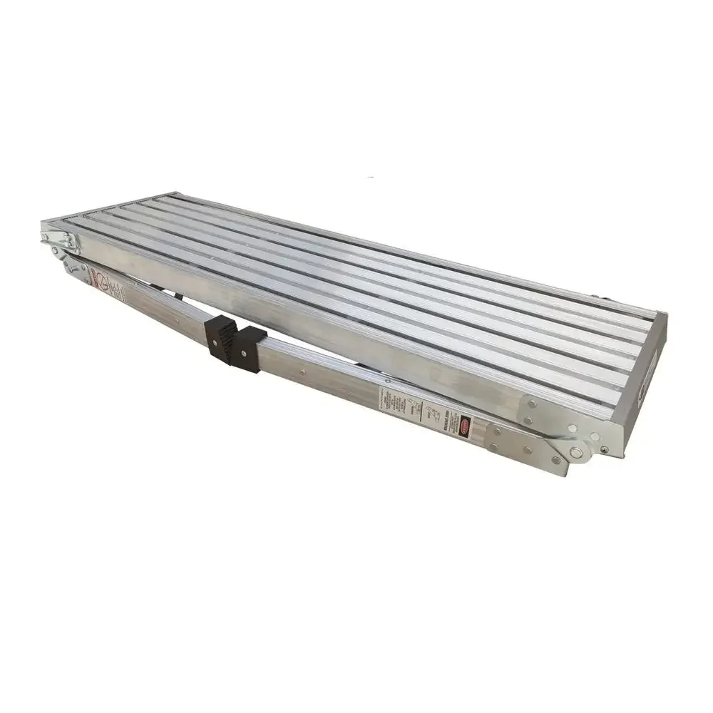 Aluminum Work Platform Ladder Bench 330lbs Load Capacity Foldable Portable Heavy Duty Outdoor Indoor Use Easy Assemble High