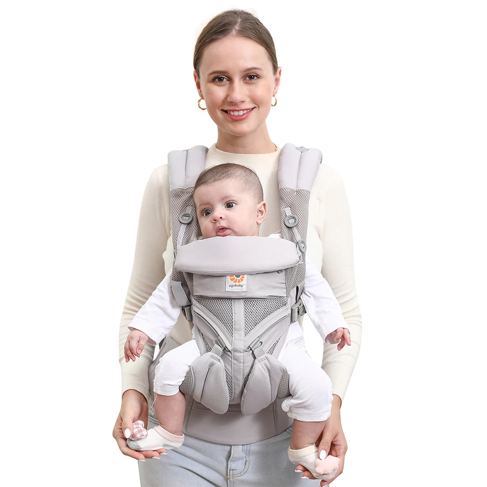 Egobaby Omini 360 — переноска-кенгуру с дышащей сеткой, подходит для младенцев и маленьких детей, с функцией поддержки талии, подходит для детей 0–48 месяцев и способностью 7-45 фунтов.