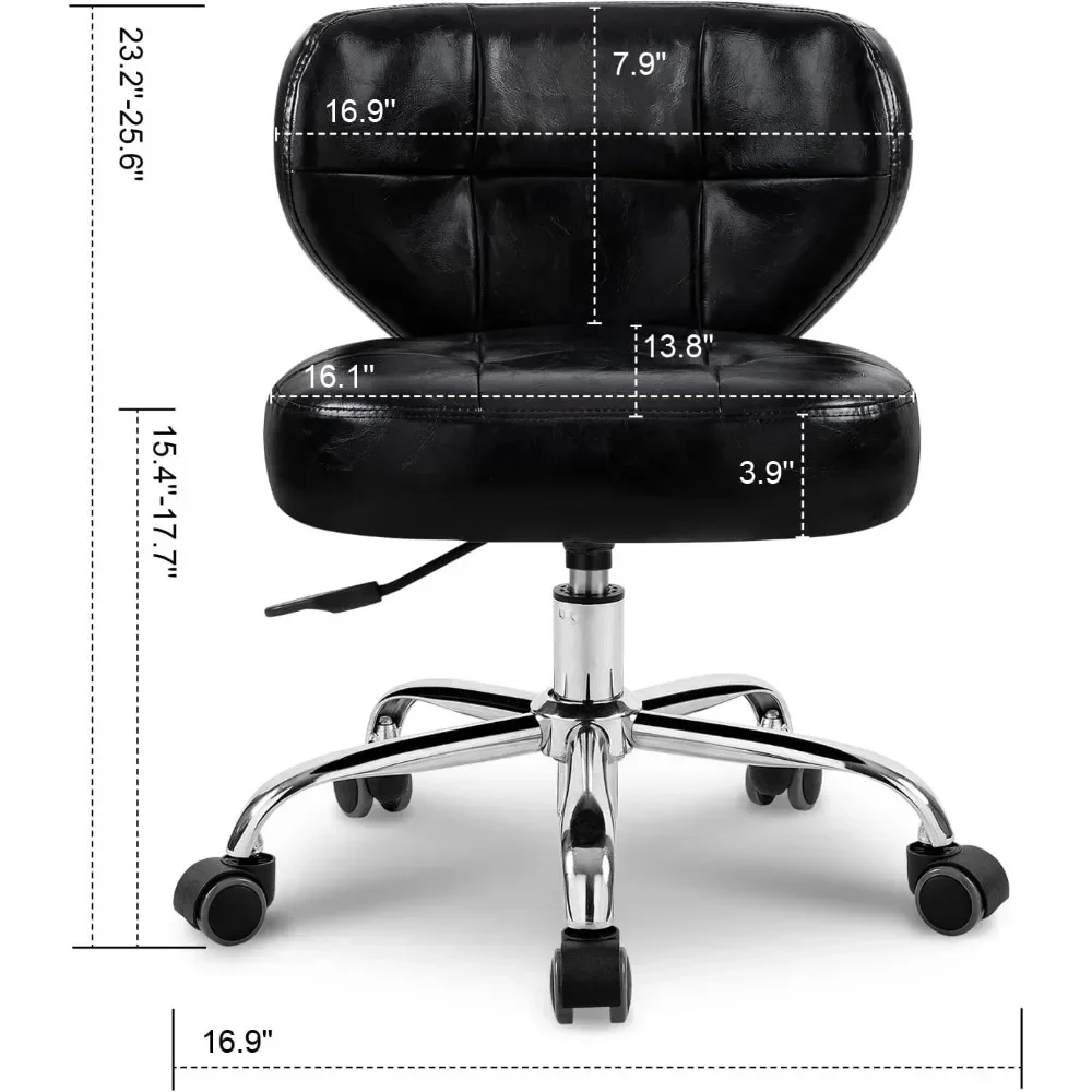 เก้าอี้ทําเล็บเท้าสําหรับ Nail Tech, เก้าอี้สปาร้านทําผมไฮดรอลิกกลับรองรับเก้าอี้หมุนปรับความสูงได้สั้น