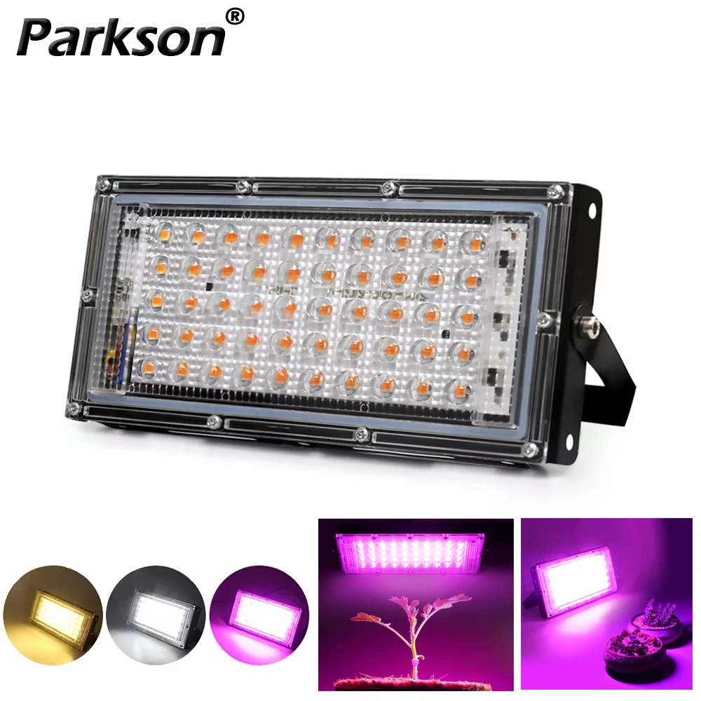 Lampa LED do uprawy 50W 100W 150W AC 220V Pełne spektrum światła powodziowego Odbłyśnik Szklarnia Hydroponiczny reflektor Phyto Flower Lamp LED