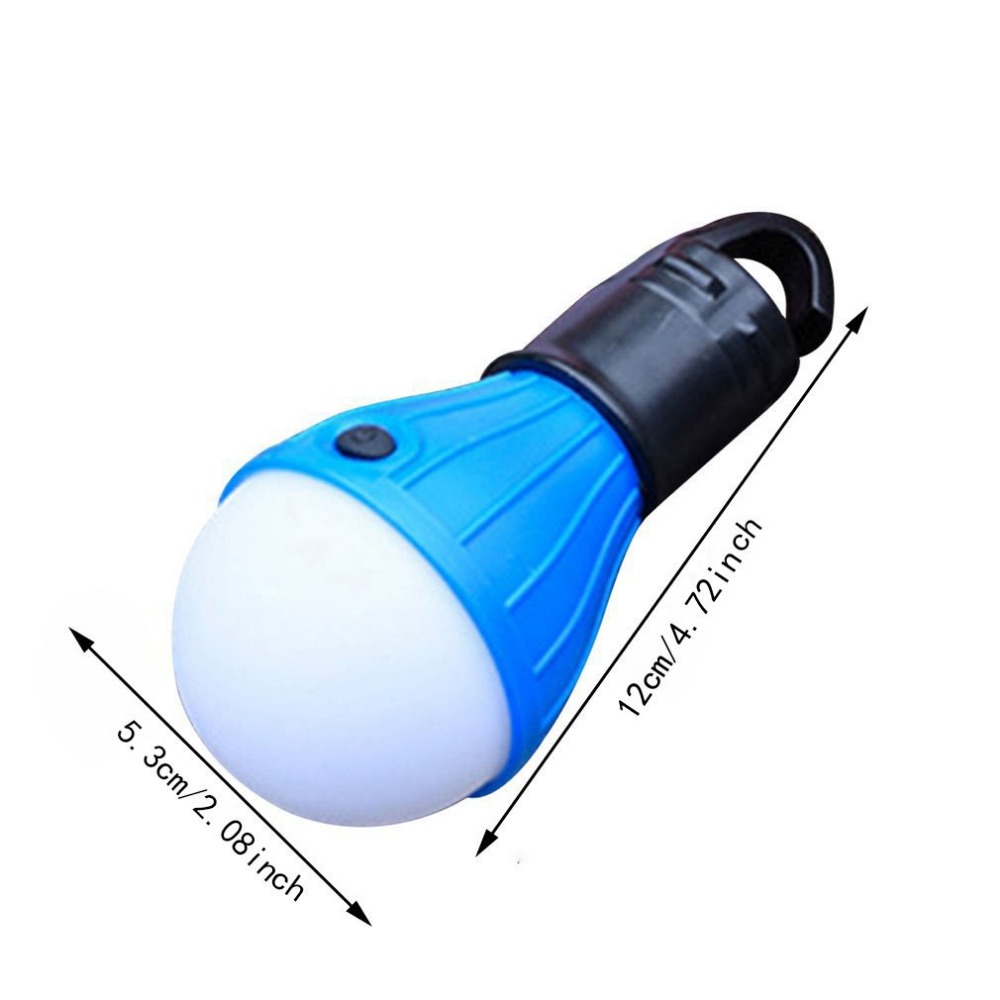 โคมไฟติดเพดานตะขอแขวนกลางแจ้ง3LED แบบพกพาสีน้ำเงิน1ชิ้น-เหมาะสำหรับการตั้งแคมป์ฉุกเฉินและไฟกลางคืน
