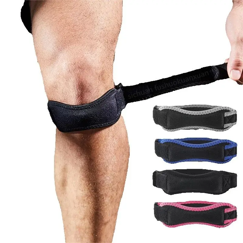 Einstellbare EVA Soft Pad Knie Strap Patella Sehne Schutz Laufen Radfahren Gym Sport Knie Unterstützung Kompression Wrap Unisex Schmerzen