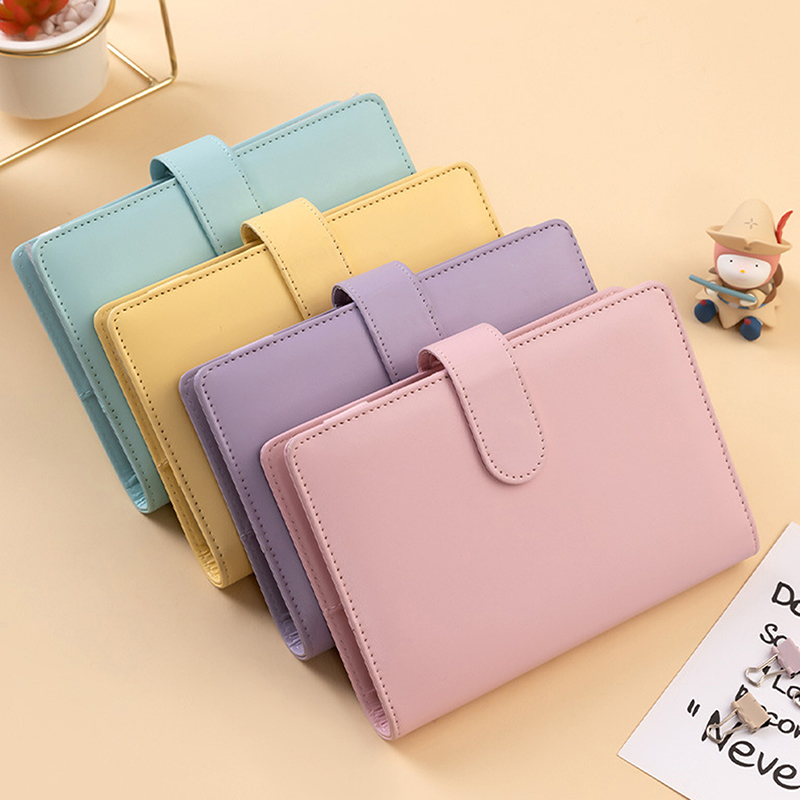 PU Leather Budget Binder With Cash Envelopes Pockets Zip Small French Budget Pouch Binder For Saving Money A6 Planner Organizer