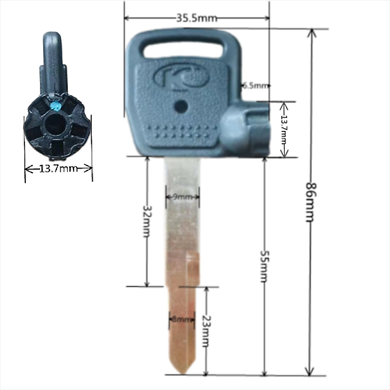 Kymcoオートバイマグネットキーブランク二枚のCt250 300 400レースkcc accダイナミックsuperdink 125幅以上13.7