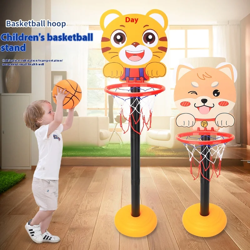 Estante de baloncesto de elevación ajustable Vertical versión para niños, deportes de interior para el hogar al aire libre, rebote entre padres e hijos