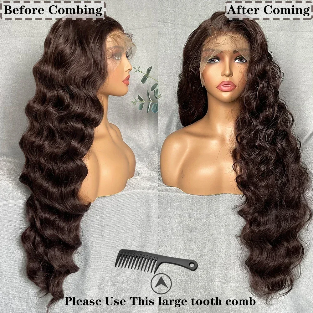 ライトブラウン合成レースウィッグ X-TRESS スーパーロングルーズウェーブ 13 × 4 レース前頭毛ウィッグベビーヘアデイリーファッション新スタイル