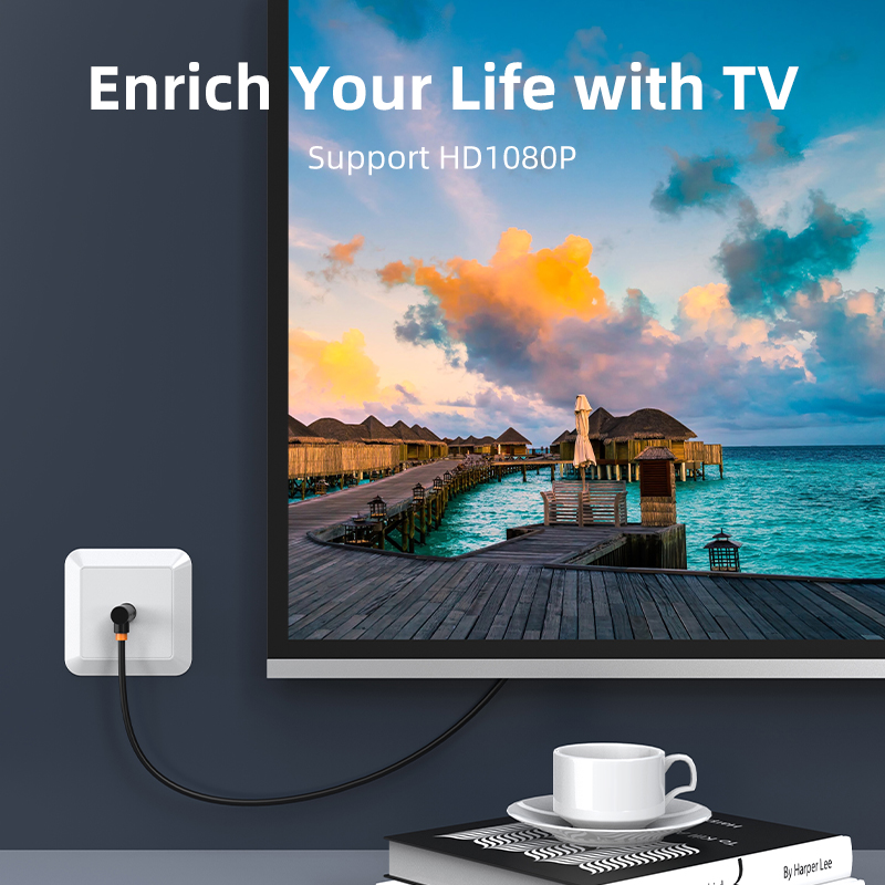 CCELT-デジタルTVケーブル,90度,高品質のアンテナ,HD,ビデオ用,c317